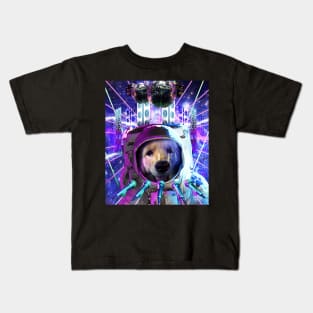 Rave Astronaut Dog Kids T-Shirt